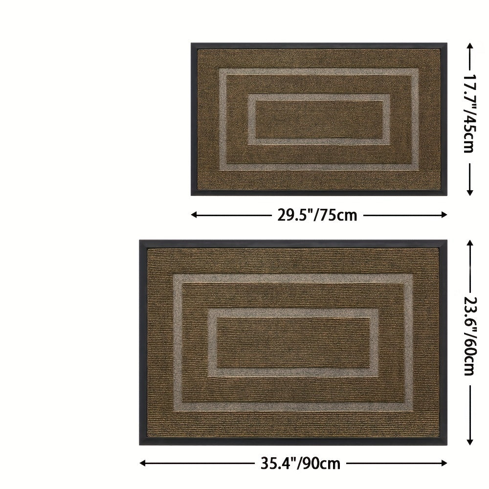 Tapis en Caoutchouc Facile pour Entrée de Maison, Durable et Antidérapant, Parfait pour la Décoration de Noël