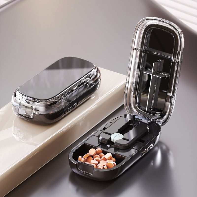 TrimTab | Distributeur de comprimés compact et adapté aux voyages