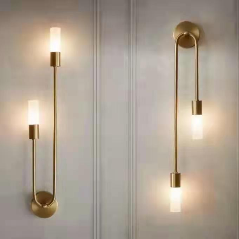 Applique Murale LED Moderne Or Double Tige
