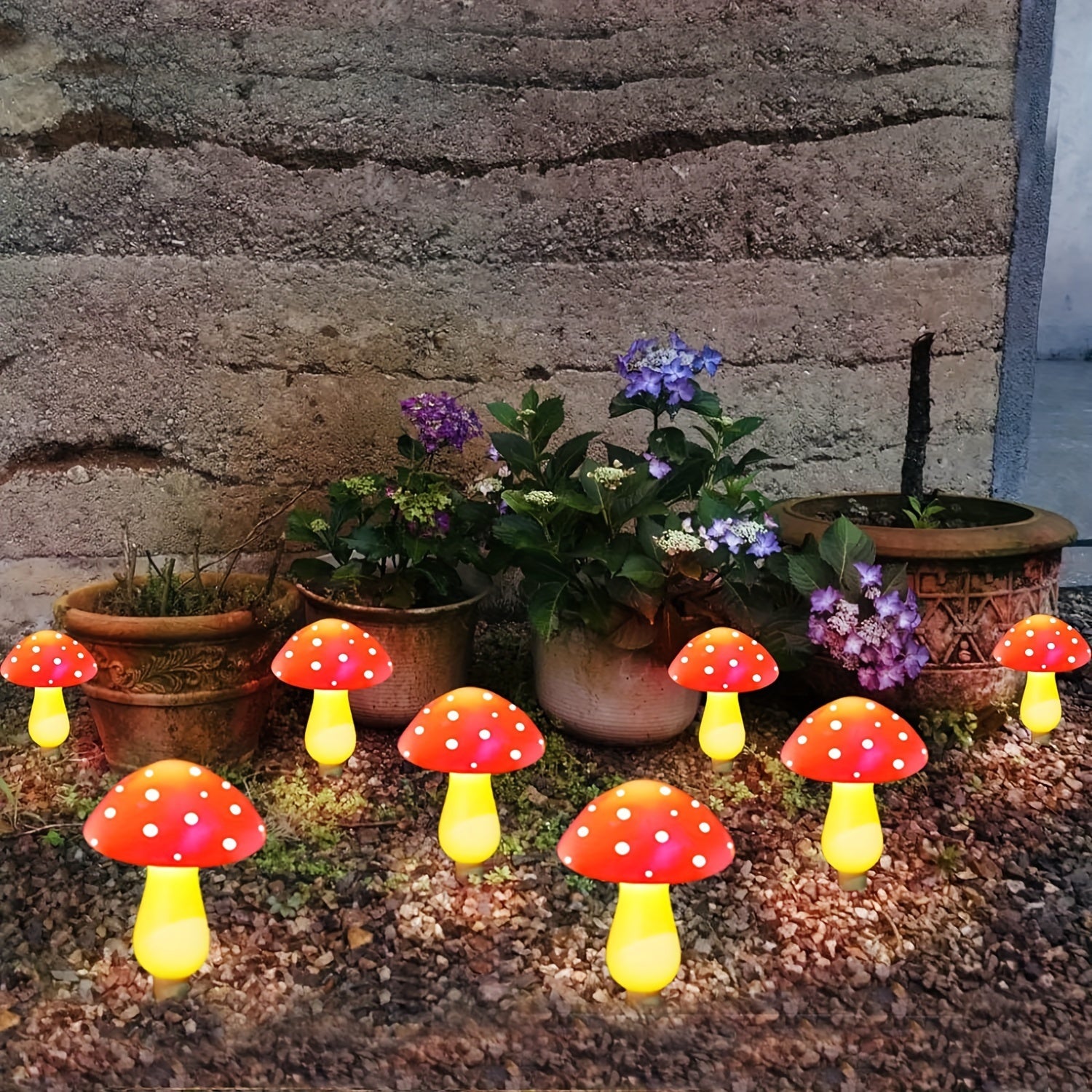 Champignons Magiques de Jardin - Éclairage Ludique pour l'Extérieur