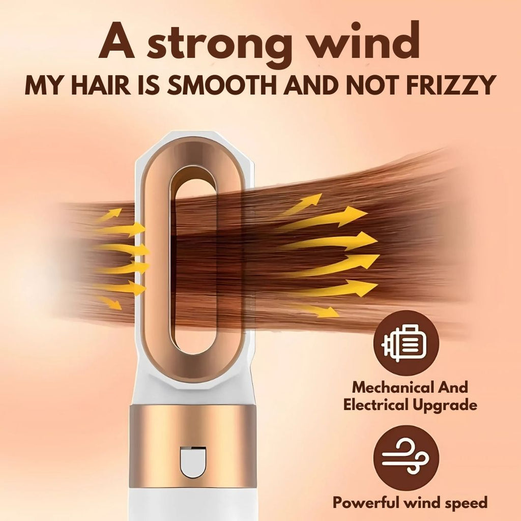 Sèche-cheveux 5-en-1 avec technologie à air pour un coiffage facile