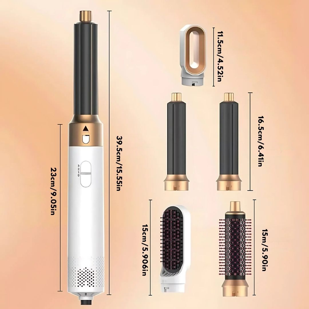 Sèche-cheveux 5-en-1 avec technologie à air pour un coiffage facile