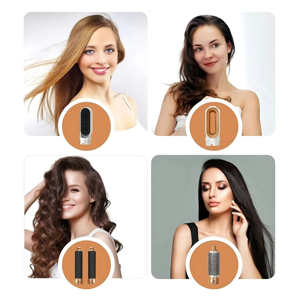 Sèche-cheveux 5-en-1 avec technologie à air pour un coiffage facile
