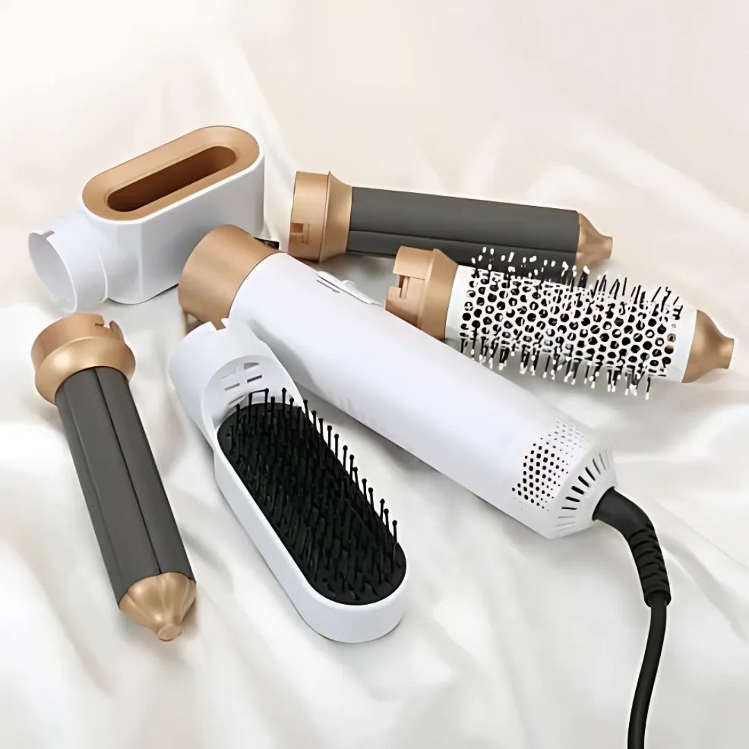 Sèche-cheveux 5-en-1 avec technologie à air pour un coiffage facile