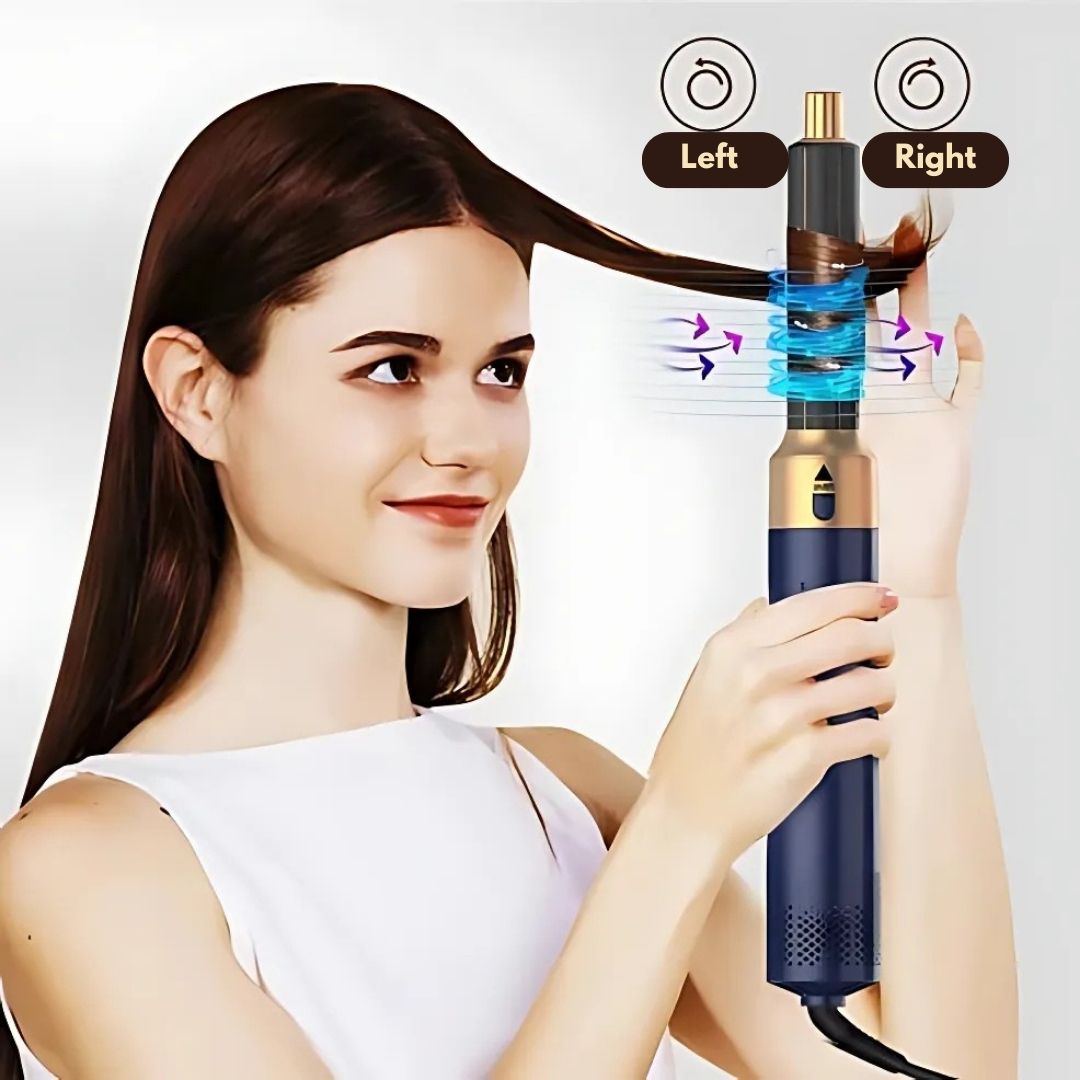 Sèche-cheveux 5-en-1 avec technologie à air pour un coiffage facile