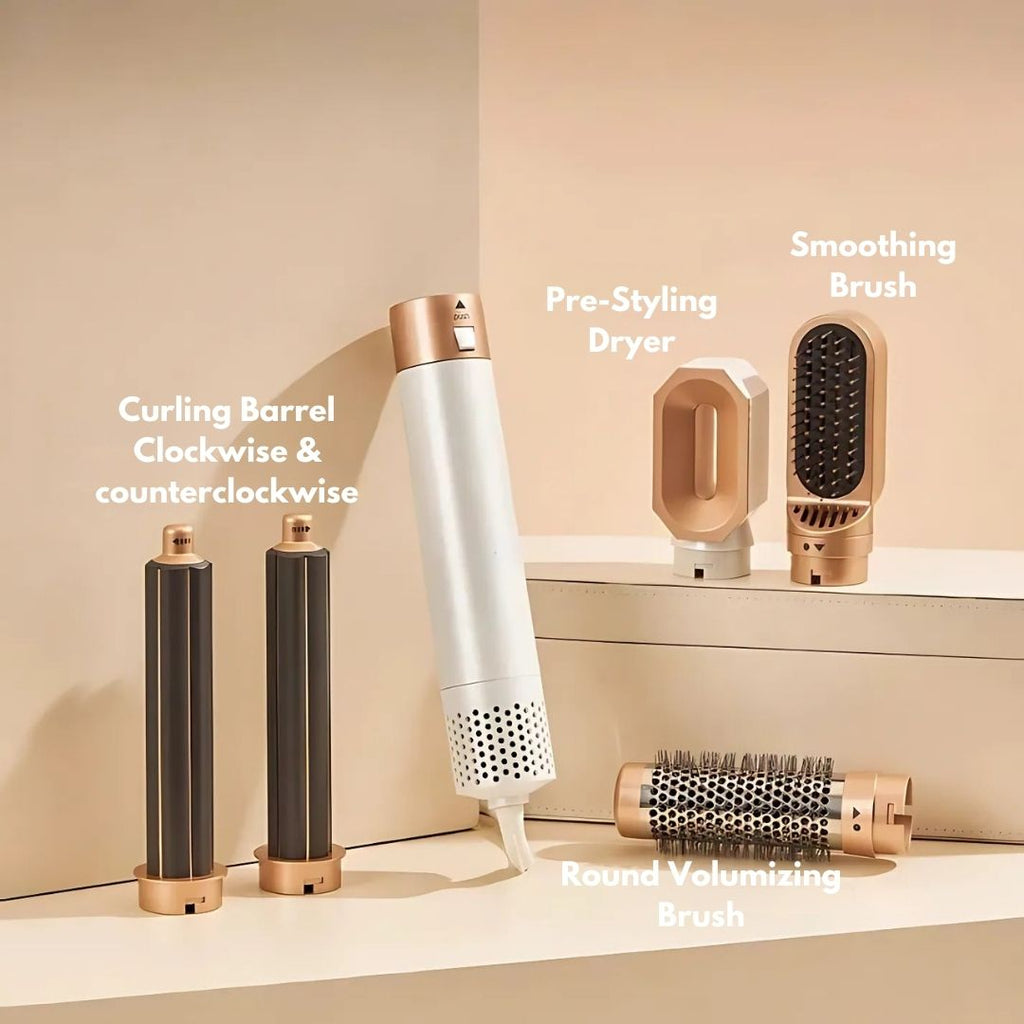 Sèche-cheveux 5-en-1 avec technologie à air pour un coiffage facile