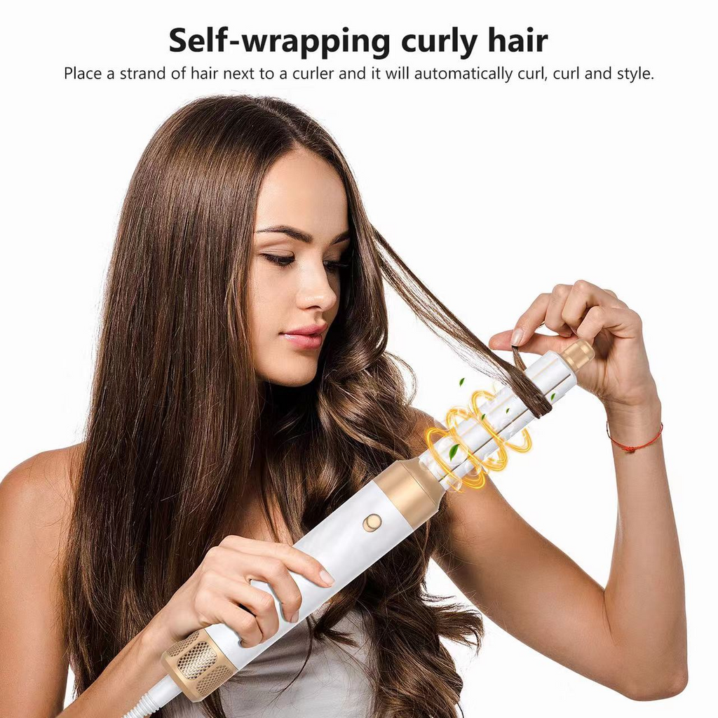 Skanto | 7-en-1 Airwrap Coiffeur | Boucles, lisse & volume | Air chaud/froid