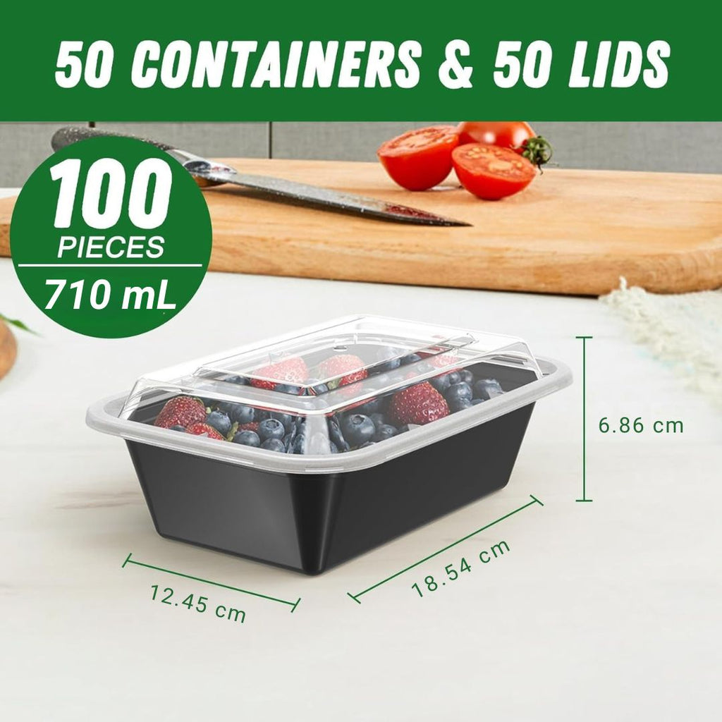 Contenants de Préparation de Repas de 50 Pièces avec Couvercles - SealMate