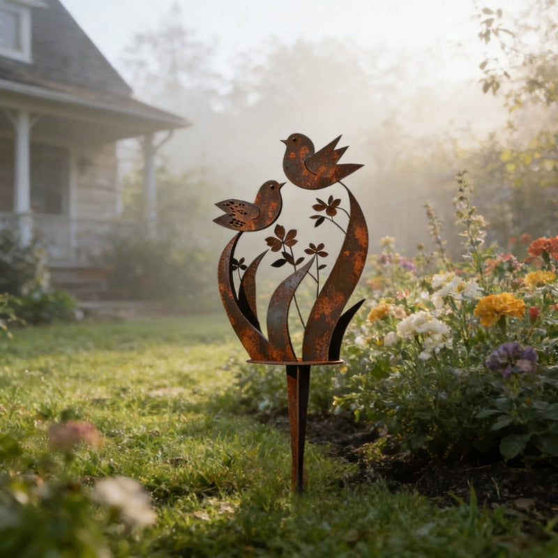 GardenCharm™ | Clôture de jardin décorative avec motifs d'oiseaux et de fleurs