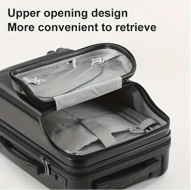Valise rigide de cabine avec porte-gobelet, port USB et verrou TSA