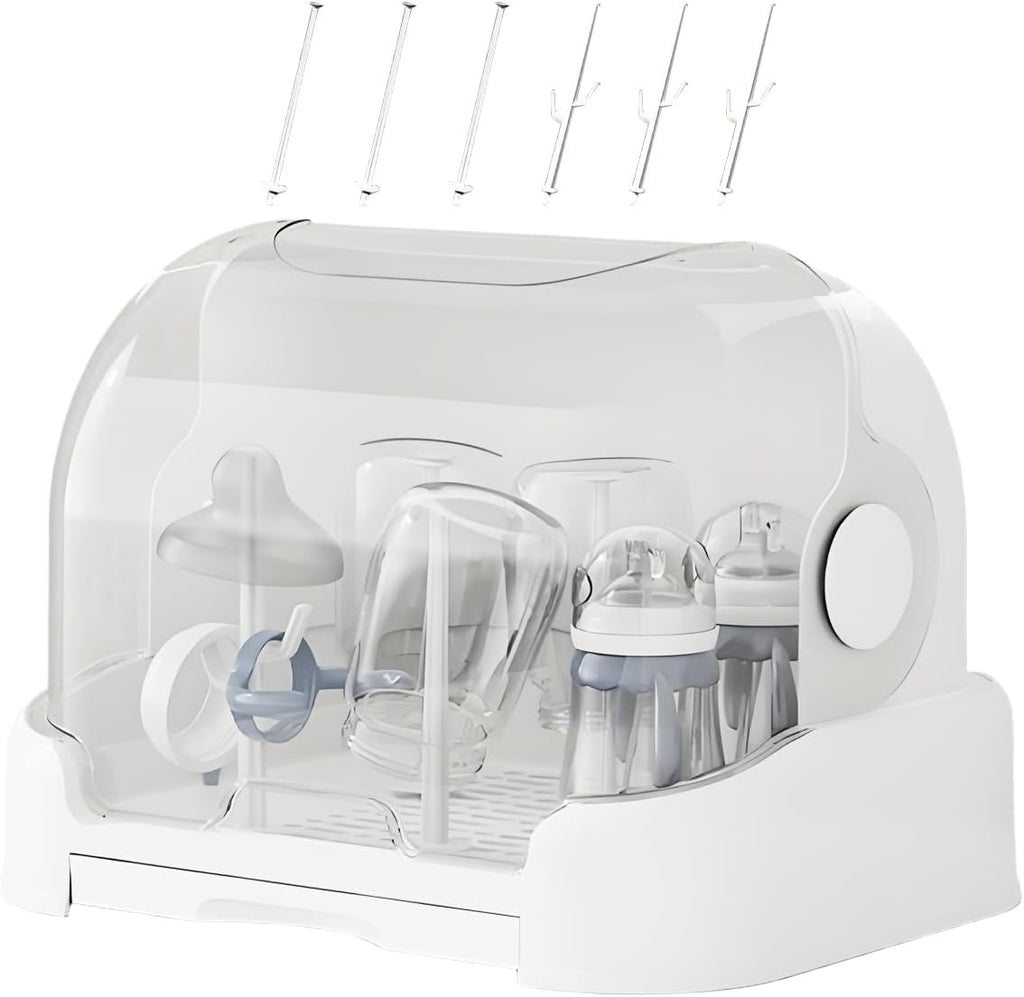 Sèche-biberons pour enfants et boîte de rangement avec couvercle – Orvian