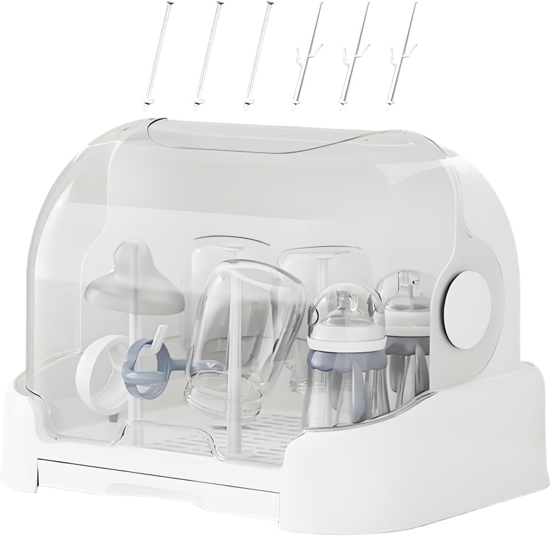 Sèche-biberons pour enfants et boîte de rangement avec couvercle – Orvian