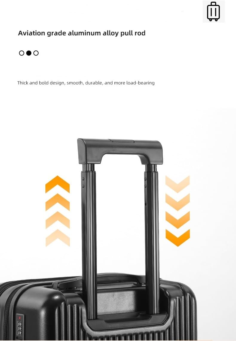 Valise rigide de cabine avec porte-gobelet, port USB et verrou TSA