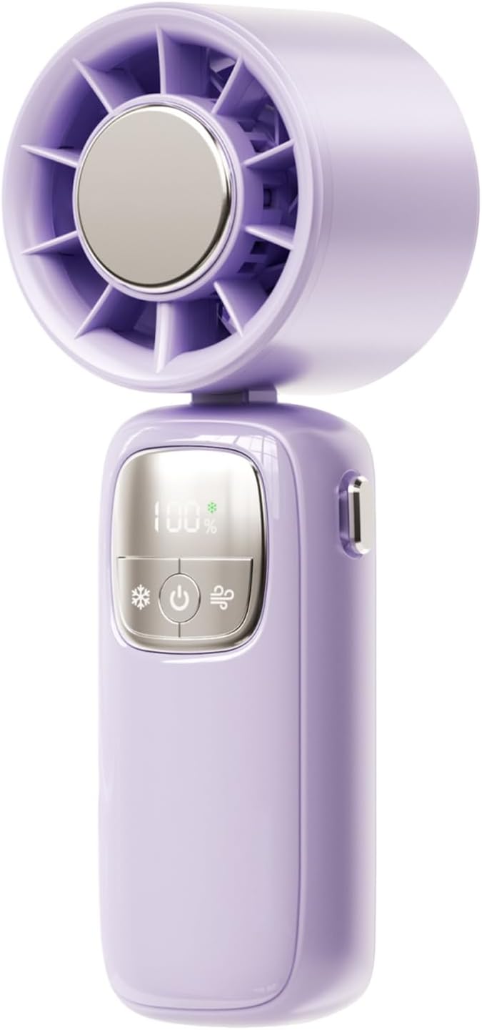 Ventilateur portable pliable à main avec affichage LED 100 vitesses