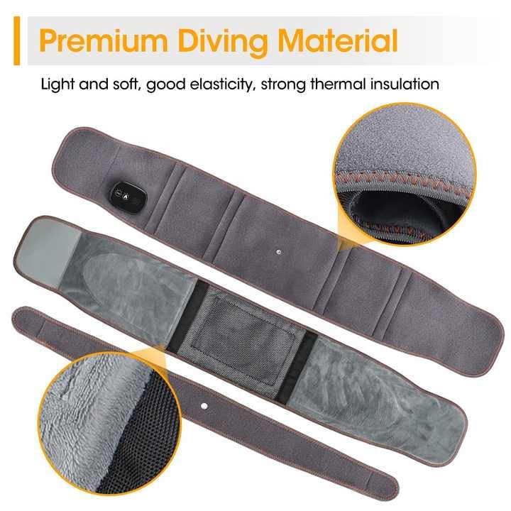 Ceinture de soutien lombaire infrarouge | Chaleur et vibration réglables pour soulager la douleur et détendre les muscles