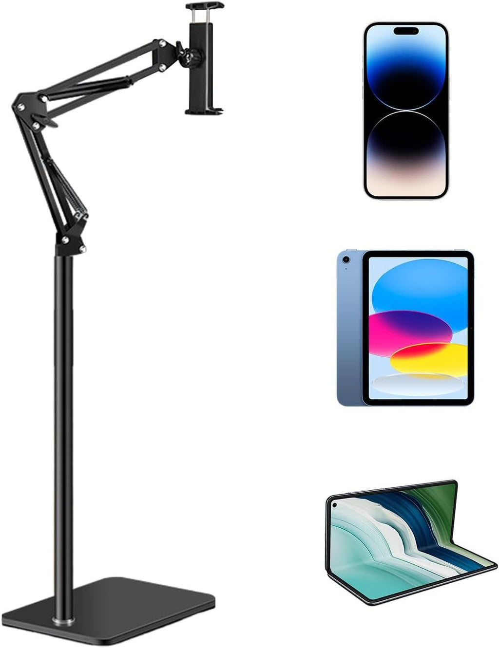 Support réglable pour téléphone et tablette 360° sur le sol – Movira