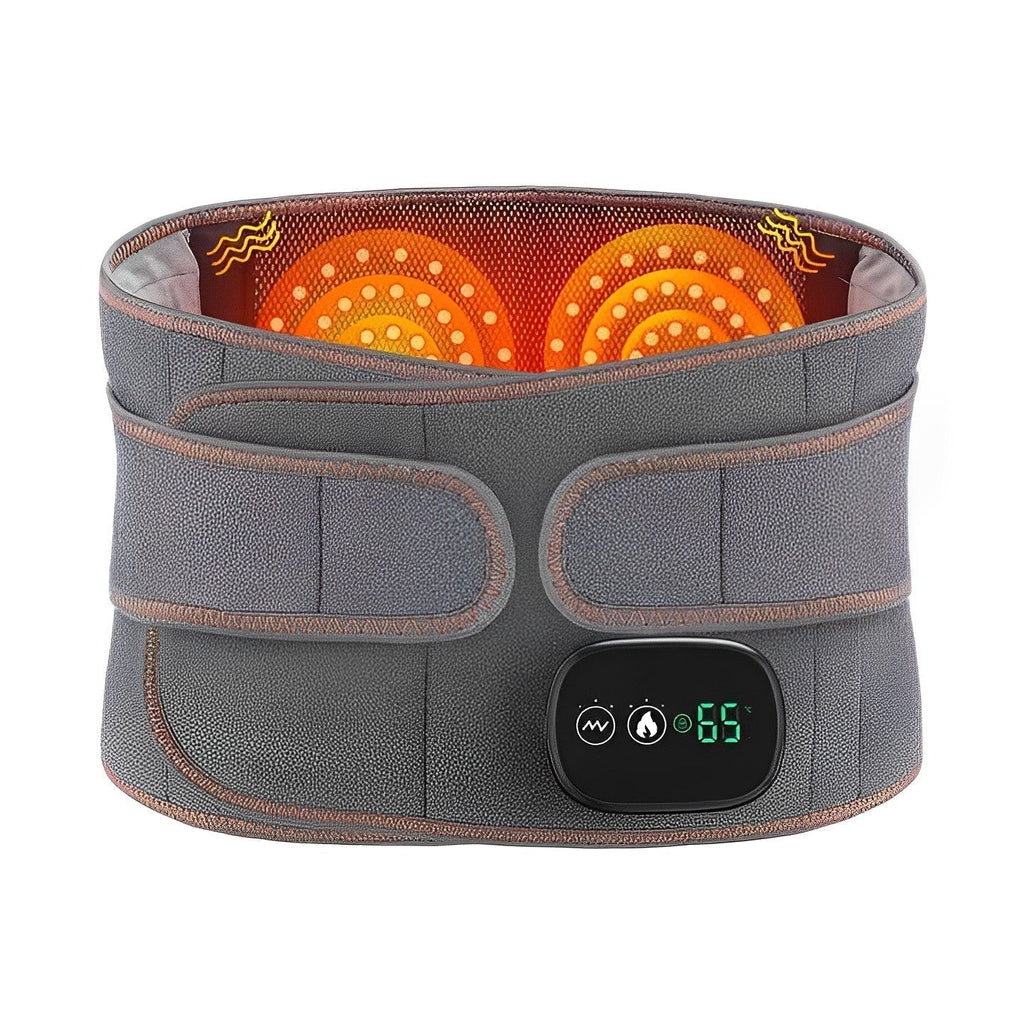 Ceinture de soutien lombaire infrarouge | Chaleur et vibration réglables pour soulager la douleur et détendre les muscles