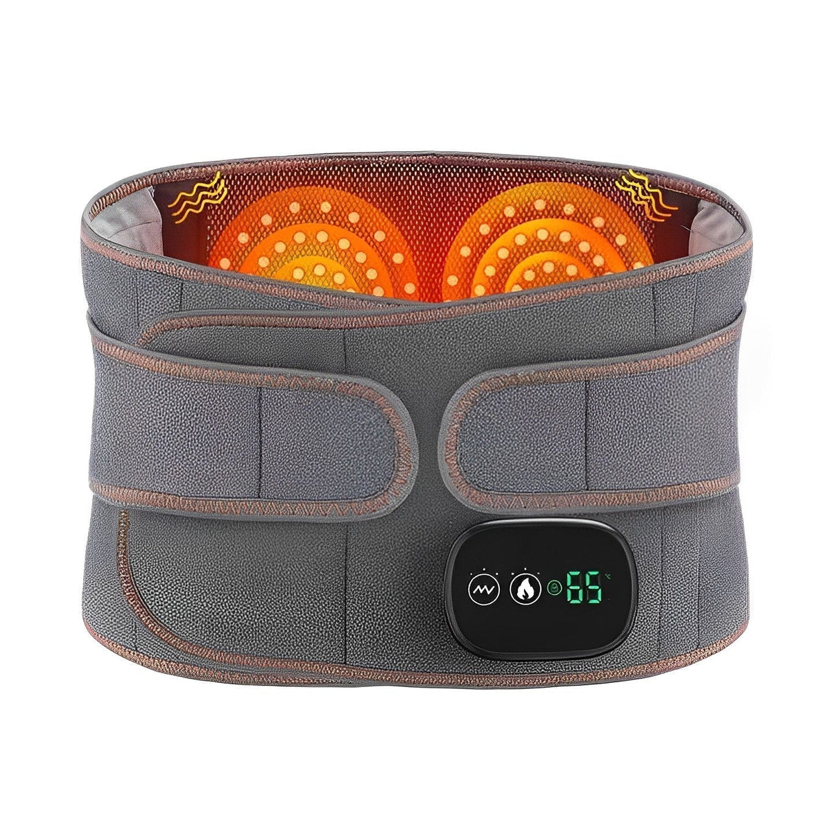 Ceinture de soutien lombaire infrarouge | Chaleur et vibration réglables pour soulager la douleur et détendre les muscles