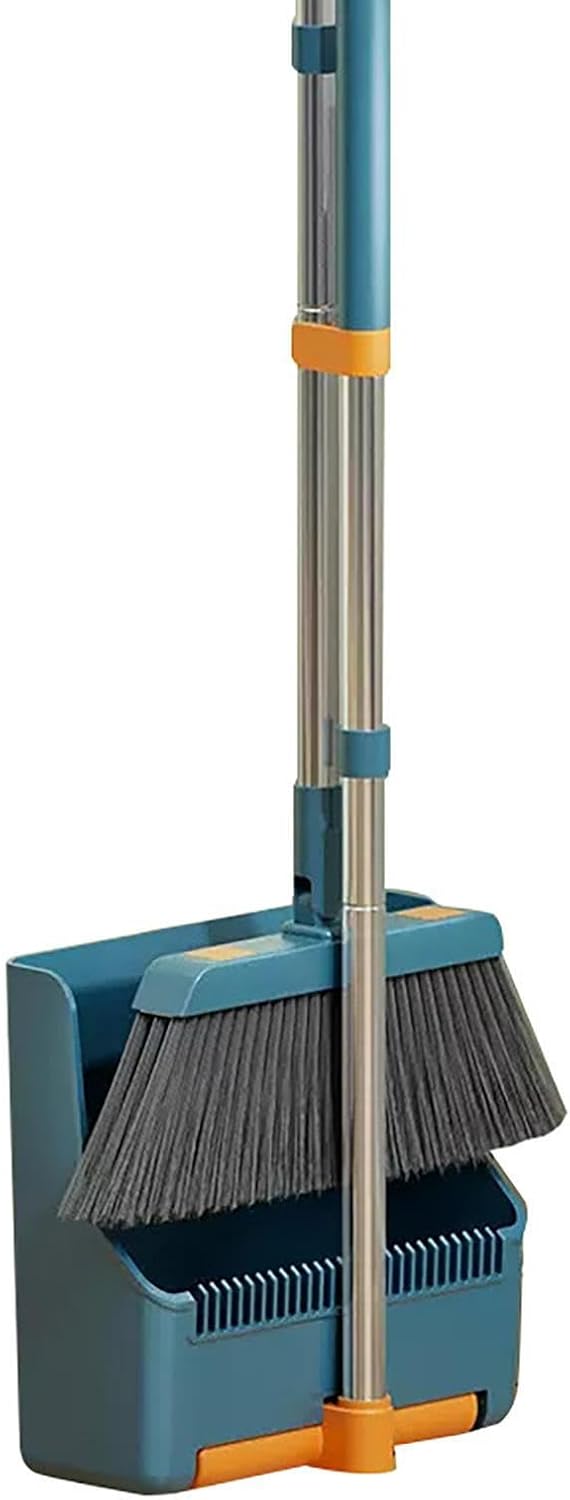 Grand ensemble de balai et de pelle à poussière – long manche avec tête de balai rotative à 180° – Clavira