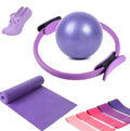Ensemble de Pilates de 9 pièces pour un usage domestique avec un anneau, un ballon, des bandes et des chaussettes antidérapantes