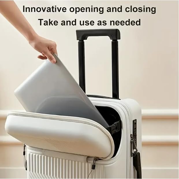 Valise rigide de cabine avec porte-gobelet, port USB et verrou TSA
