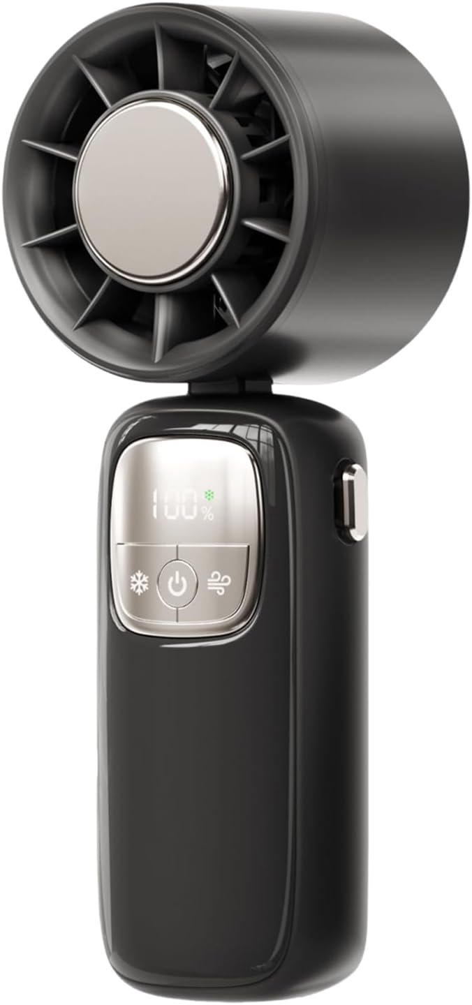 Ventilateur portable pliable à main avec affichage LED 100 vitesses