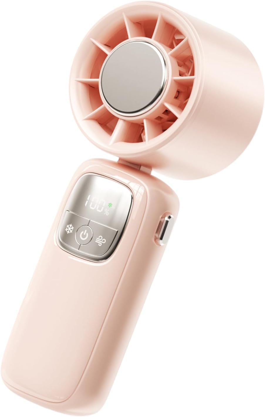 Ventilateur portable pliable à main avec affichage LED 100 vitesses