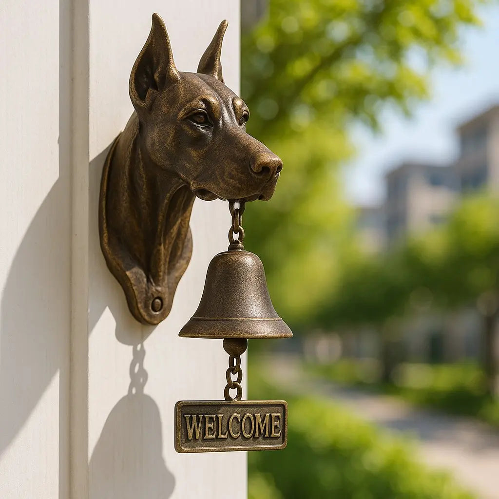 GuardianBell™ | Cloche de bienvenue Berger Allemand — Symbole de protection et d'hospitalité