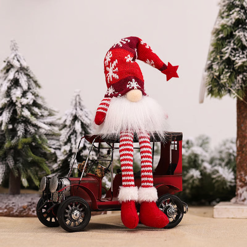 Lutin de Noël avec lumière LED | Figurine décorative faite à la main | Design nordique