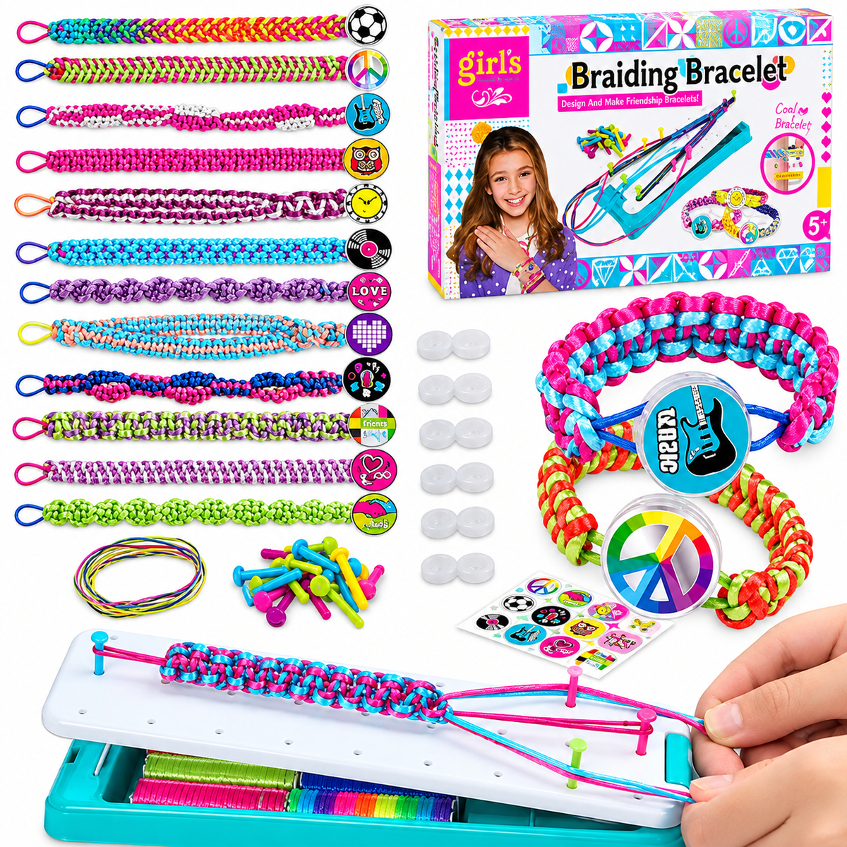 1+1 GRATUIT | Twislet™ | Kit de tressage DIY pour bracelets et bijoux | Kit créatif pour enfants et adultes