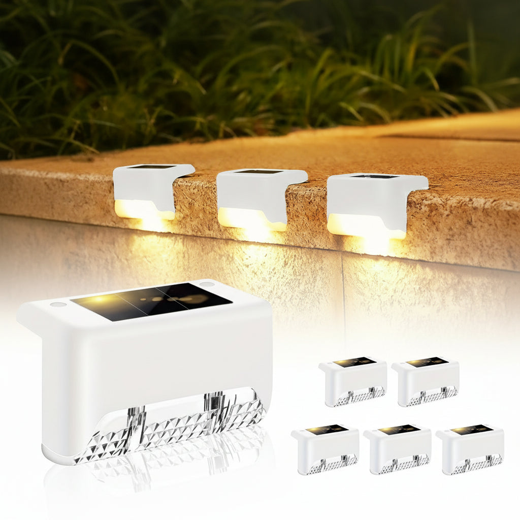 GLIMVISTA - 8pcs Lampes Solaires de Jardin Étanches pour Clôtures et Chemins