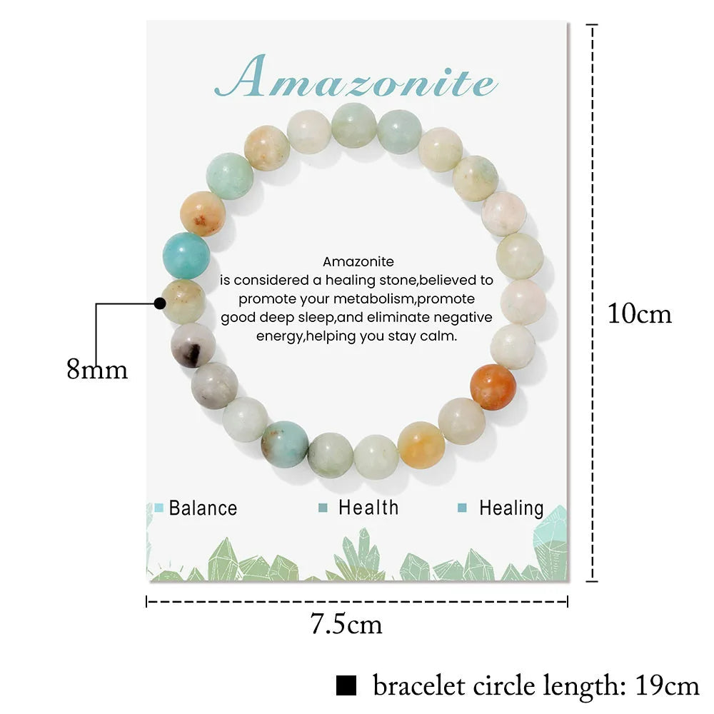 Bracelet Énergétique de Guérison en Cristaux Naturels - Aria