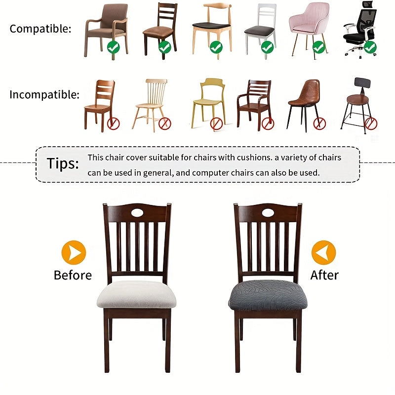 JACQURENEW – Housses Ajustées pour Améliorer Instantanément Vos Chaises