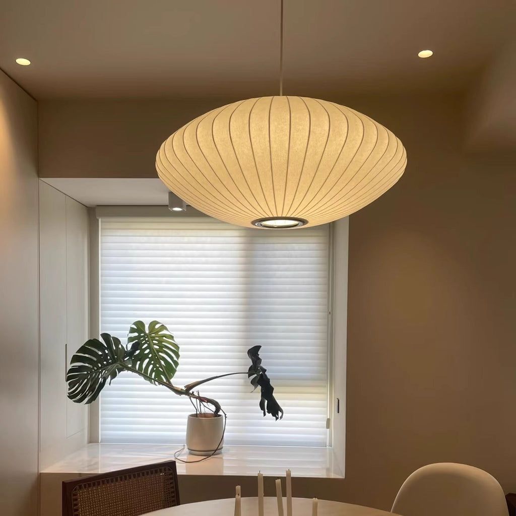 Lampe suspendue en soie italienne