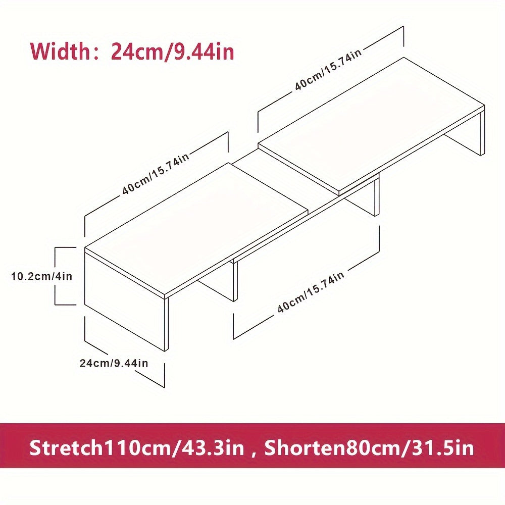 DUALDESK - Support de Moniteur Double Réglable avec Organisateur d'Ordinateur Portable et d'Accessoires