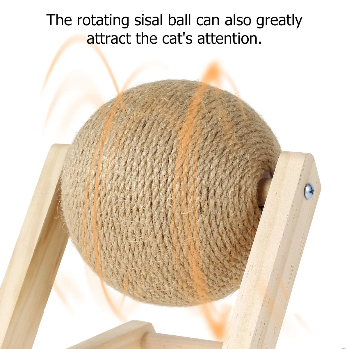 Scratchball pour chats – Jouet en sisal naturel avec base en bois massif