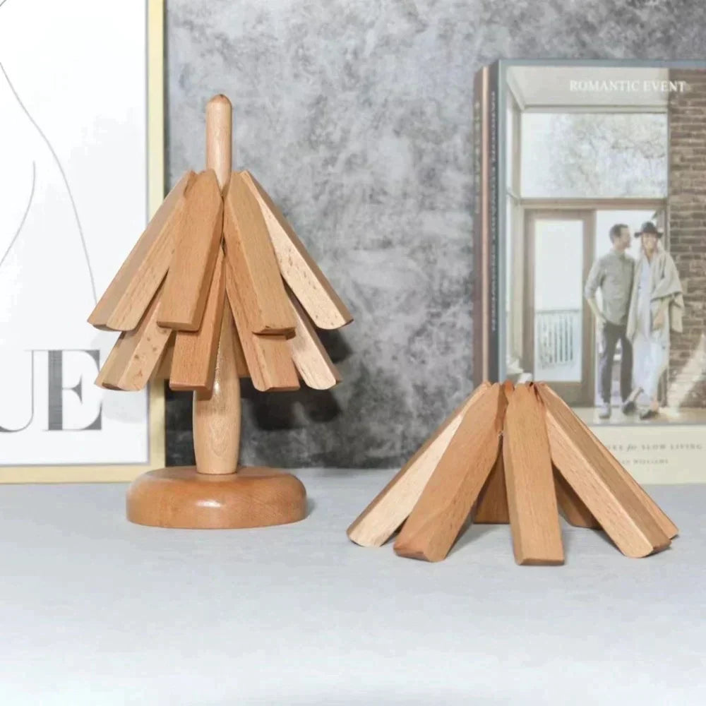 Trivet™ Sous-plat en bois pour plats chauds