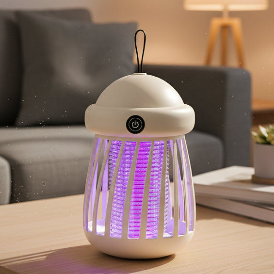 Lampe UV anti-moustiques avec grille électrique 3000V – rechargeable