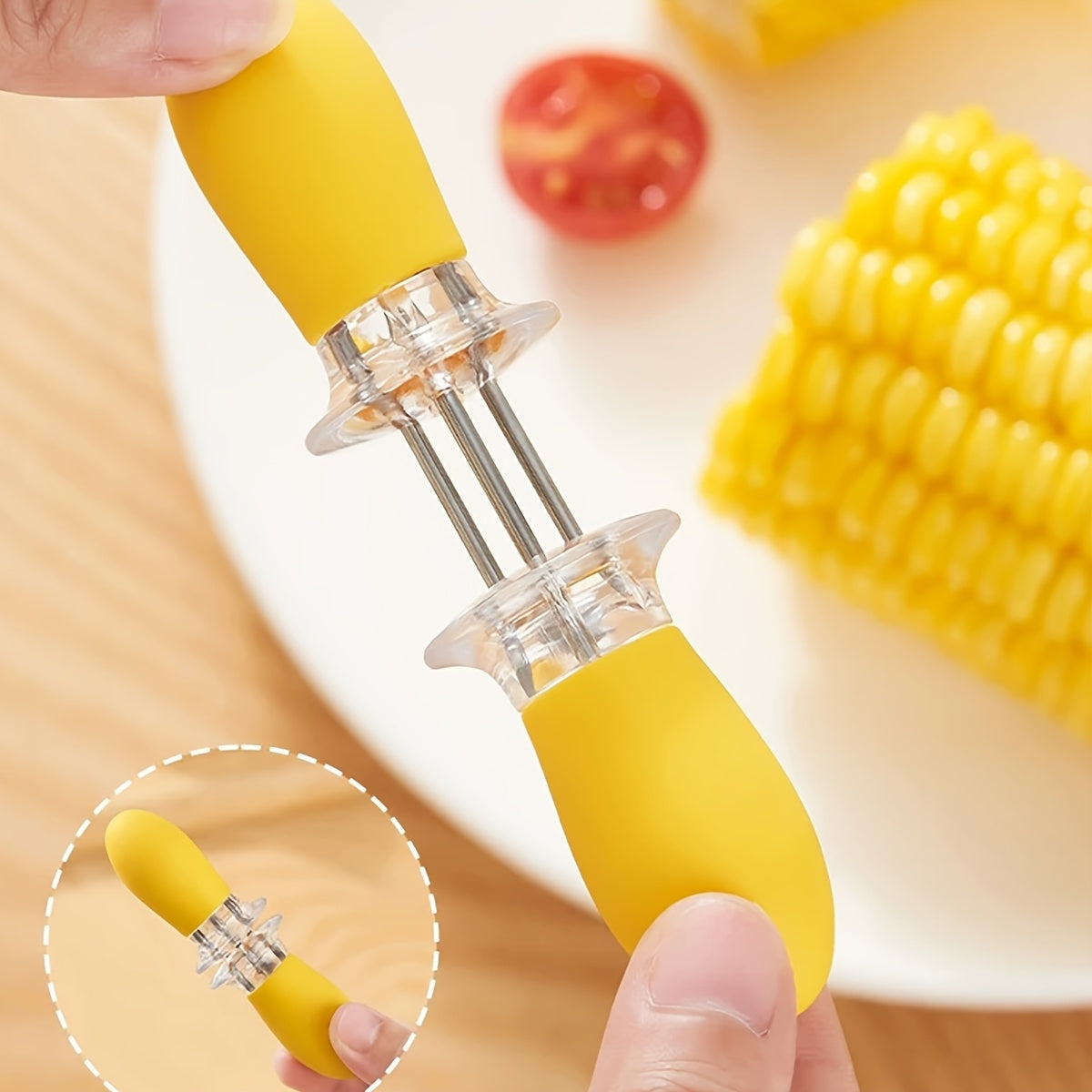 CORNGRIP – Porte-maïs en acier inoxydable pour un service BBQ sûr et facile