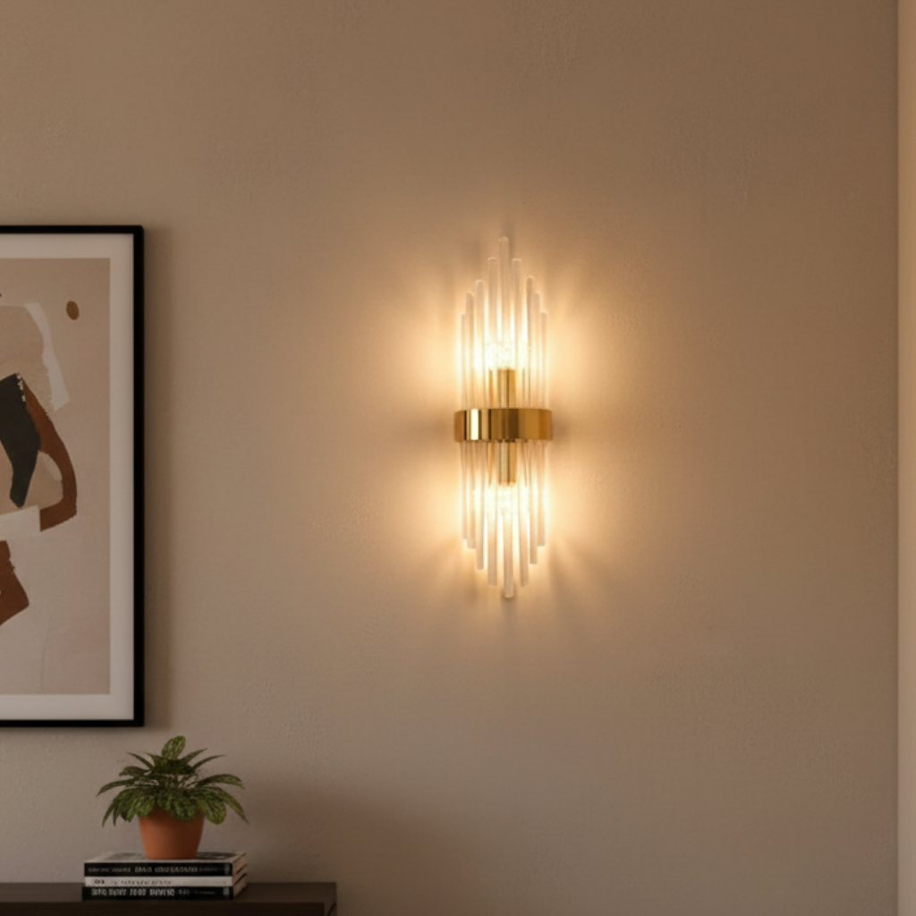 Applique Murale en Cristal Élégante - Lampes Murales LED Ajustables pour Espaces Modernes