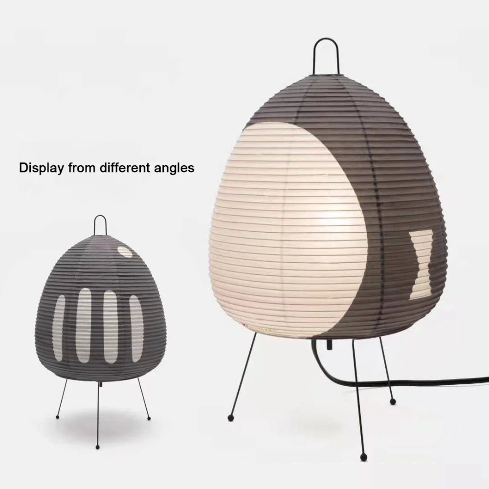 Yunari Haze - Lampe de sol et de table en papier de riz Wabi-Sabi pour une ambiance chaleureuse