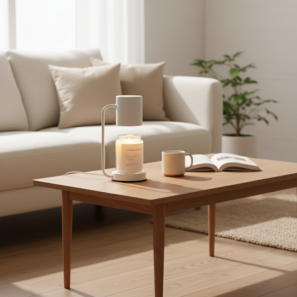 Lampe Réchauffe-Cierge Élégante - Lampe Électrique à Double Usage pour une Ambiance Cocooning