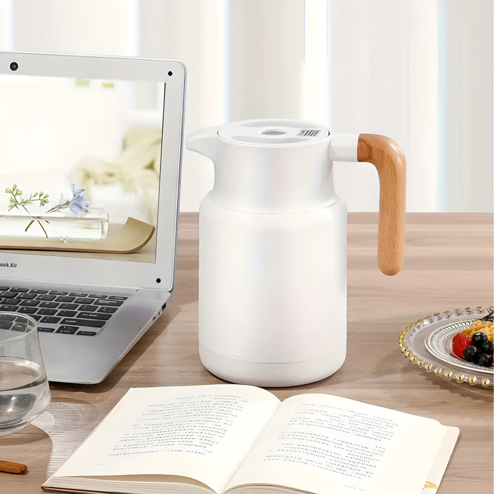 Carafe Thermique Classique avec Poignée en Bois
