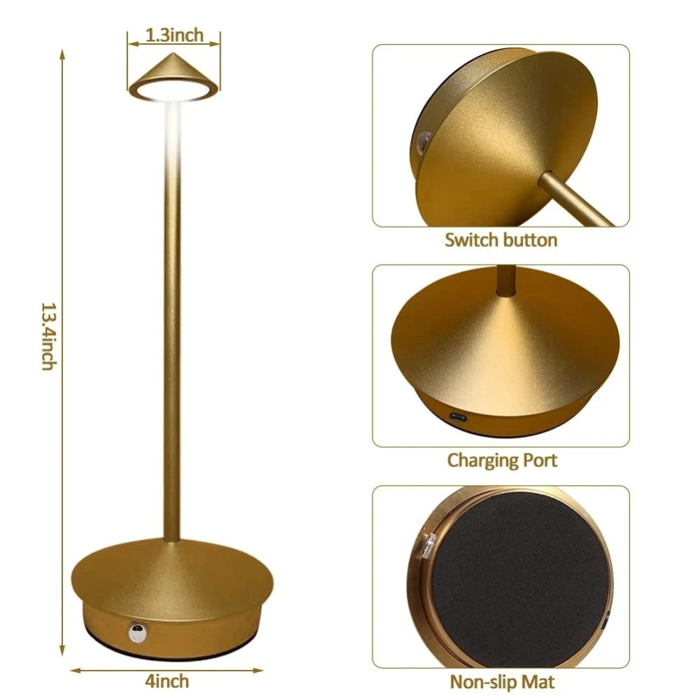 Lampe de Table Sans Fil Minimaliste Moderne avec Dimming Tactile
