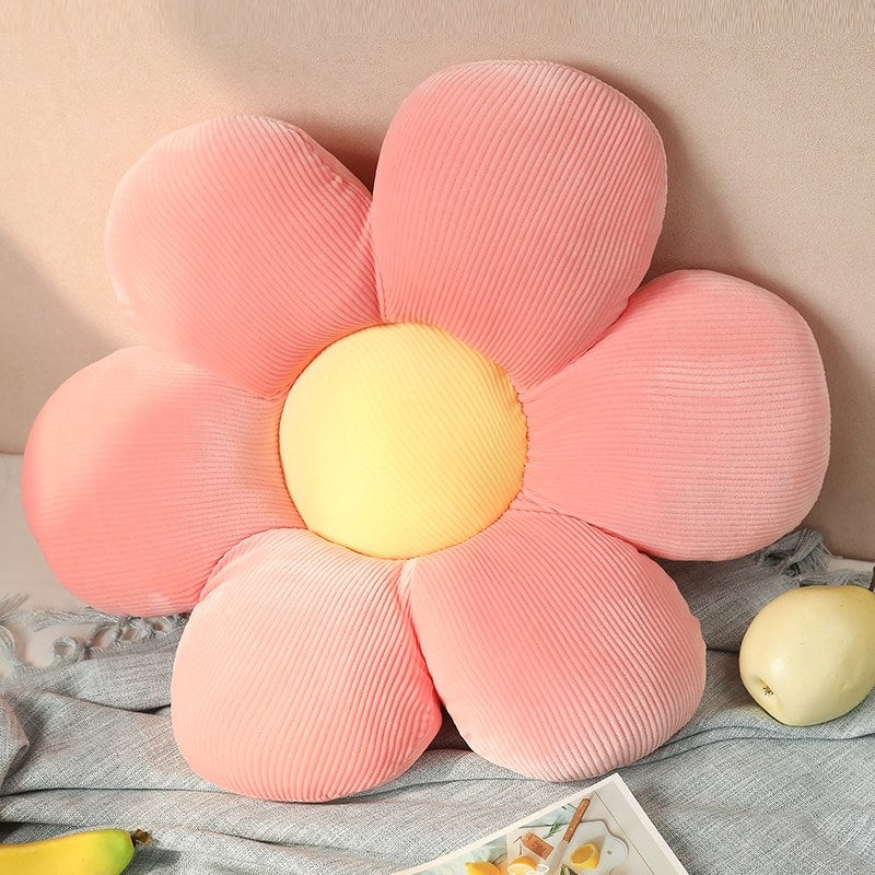 Coussin Décoratif en Velours en Forme de Fleur 40 Cm