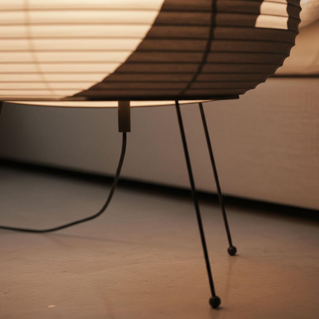 Yunari Haze - Lampe de sol et de table en papier de riz Wabi-Sabi pour une ambiance chaleureuse