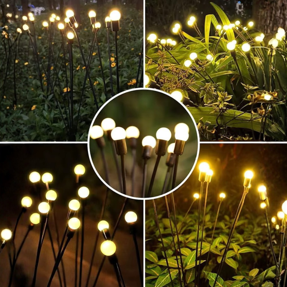 Luminaires de Jardin Solaires Élégants | Éclairage Extérieur Étanche avec 120 Lumens pour Jardins ou Terrasses Éblouissants