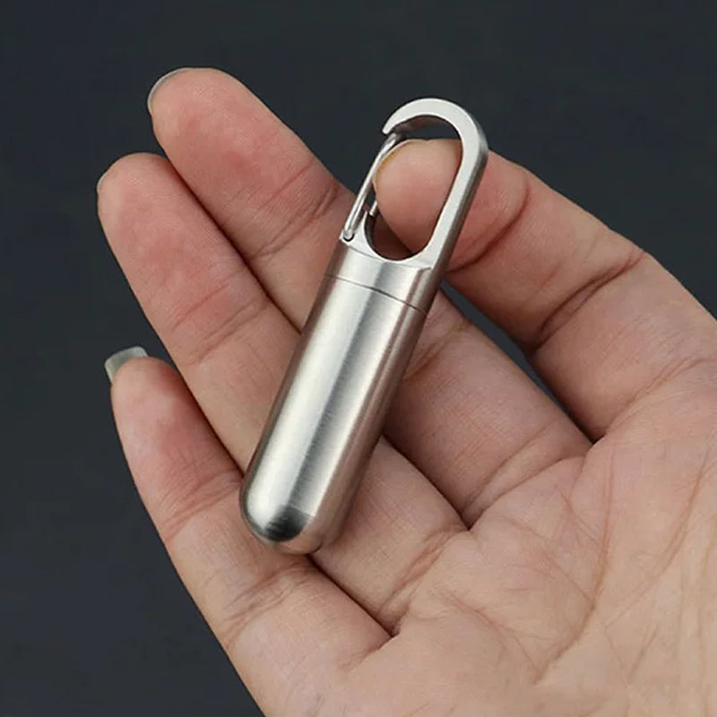 Boîte à médicaments portable en acier inoxydable