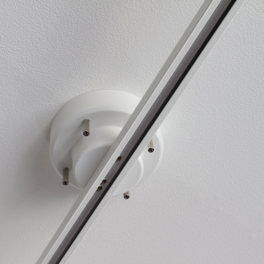 Rail d'éclairage suspendu rotatif 360° pour lampes suspendues et projecteurs