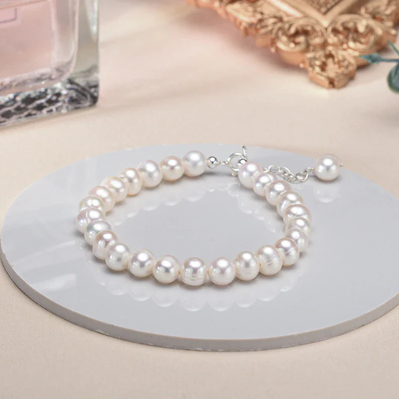 Bracelet en Argent avec Perles d'Eau Douce | 1+1 GRATUIT